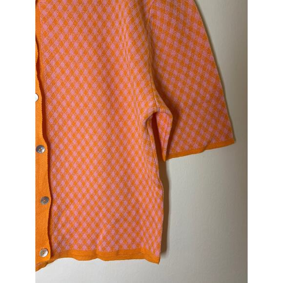 ZARA Argyle Print Cardigan - Picture 9 of 16